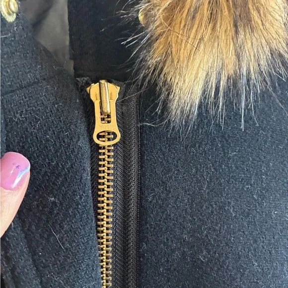 J.Crew Chateau Parka in Italian stadium-cloth wool with a faux-fur hood size 8 - Picture 3 of 4